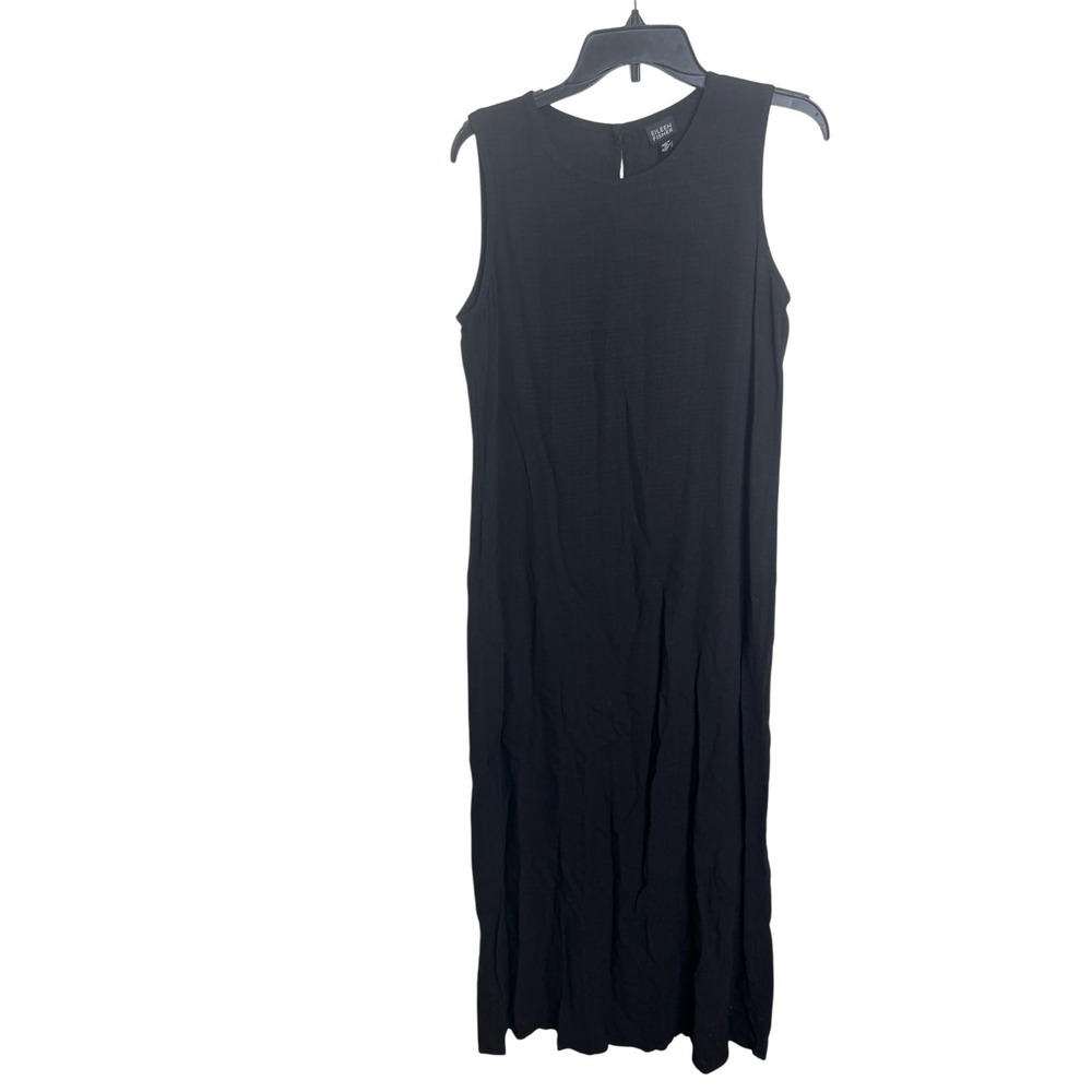 Eileen Fisher Dress Womens Small Sleeveless Maxi Made in USA Italian Fabric Clas